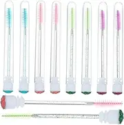 LALADEFIEE Cluster Eyelash Extensions Tool Crystal Wand Mascara Brush 10pcs Set for Women Girls Ladies Random
