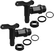 Atelierate 2 Set Drum Spigot Faucet Pail Taps with Gasket Plastic Construction Materials NPT Connection for Plastic Gallon Drums Easy Install