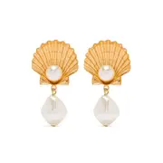 [Jennifer Behr] Jennifer Behr Shell-pearl Earrings ONE SIZE GOLD
