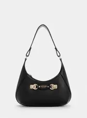 GUESS Black Mimina Top Zip Shoulder Bag