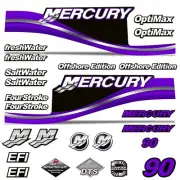 Mercury 90 Four 4 Stroke Decal Kit Outboard Engine Graphic Motor Stickers PURPLE