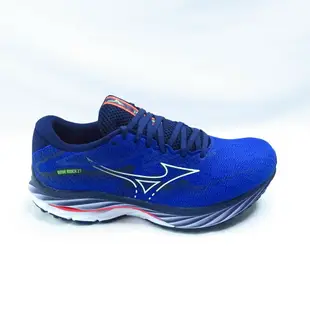 Mizuno WAVE RIDER 27 SW 男慢跑鞋 4E楦 J1GC230405 藍x白【iSport愛運動】