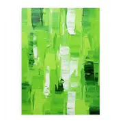 Abstract Green Knife Art Painting Canvas Print