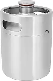 Mini Keg Growler, Pressurized Growler for Beet 64 OZ Stainless Steel Mini Keg with Seal Knob Cover, Portable Beer Growler for Homebrew, Craft and Draft Beer, 2L