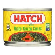 HATCH Select Green Chiles Gluten Free Diced Hot Can - 4 oz (Pack of 24)
