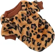 EXAOMBLE Adorable Winter Pet Sweater for Dogs Soft and Warm Puppy Vest for Daily Wear and Parties Machine Washable Coat Leopard Print