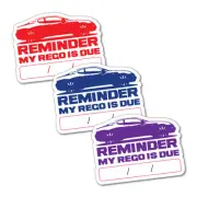3X Reminder My Rego Is Due Sticker Decal Car Automotive Fuel Racing #7041EN