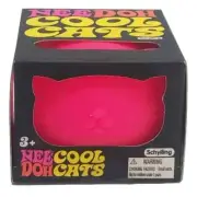 1 COOL CATS Nee-Doh Sensory Stress Relief Squeeze Ball Toy PINK Anxiety Fidget