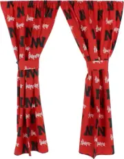 Everything Comfy Nebraska Cornhuskers Curtain Panel Set, 2 Panels, 2 Matching Ti