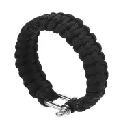 Survival Paracord Bracelets, Multi-purpose Bracelet, Black