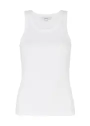 Vince Ribbed Stretch-jersey Tank - White - XL (UK16 / XL) XL (UK16 / XL)
