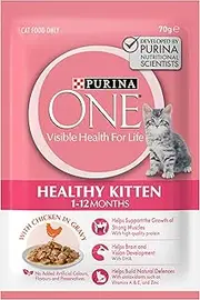 Purina One Kitten with Chicken Wet Cat Food, 12 X 70g