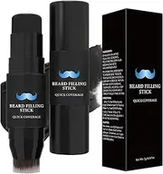 Beard Filler Stick,Moustache Filling Stick and Brush | 7g Long-Lasting Waterproof Sweat-Proof Tint for Men Shaping Enhancement Styling Coloring Defining