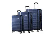 Mazam 3PCS Luggage Suitcase Trolley Set Travel TSA Lock Storage Hard Case Navy