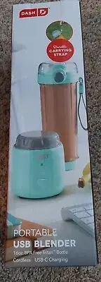 Dash 16oz Personal Portable USB-C Blender - Aqua Blue NEW
