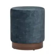 Modern Furniture AURA Ottoman 37.5cm - Sapphire & Walnut