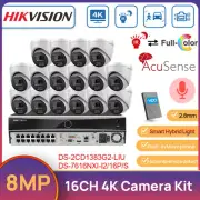 Hikvision 16CH 8MP Dual Light Security Camera System ColorVu AcuSense Camera MIC