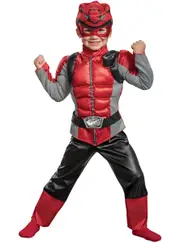Beast Morpher Red Power Rangers Toddler Boys Muscle Chest Costume