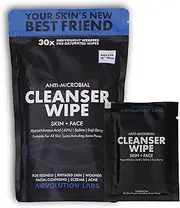 Anti-Microbial Cleanser Wipes | Hypochlorous Facial Wipes | Skin Cleanser Wipes | Natural Face Wipes | Anti-bacterial | Remove Oil | Pack Of 30