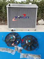 3 ROW Aluminum Radiator for 1960-1965 Cadillac Deville Oldsmobile Starfire +fans