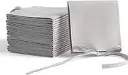PandaSew Jewelry Pouch 20pcs 8x8cm Luxury Microfiber Jewelry Packaging Bag Gift Envelope Style with Strings & Divider,Gray
