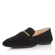 Stuart Weitzman Women's Crystal Deco Jet Loafer Flats Black Size 9 B MSRP $495