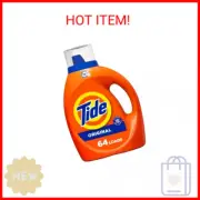 Tide Liquid Laundry Detergent Soap, Original Scent, HE Compatible, 64 Loads, 84