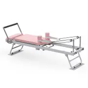 Advwin Home Foldable Pilates Reformer Machine Exercise Equipment with Wheels 120kg Capacity