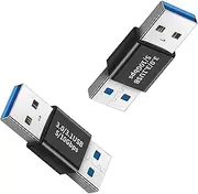 2 Pack USB-A 3.0 Male to USB-A 3.0 Male Adapter, tunghey USB 3.0 Converter Coupler Extension Extender Connector Compatible with USB Keyboard,Mouse,Flash Drive, Hard Drive