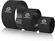 Yoga Wheel Set - Strongest & Most Comfortable Dharma Yoga Prop Wheel Set - 3 Pack for Back Pain and Stretching (13, 10, 6 inch) -Yoga Dharma Wheel Set- Bonus Pose Guide Included