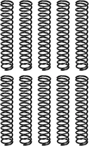 uxcell 30Pcs Compression Spring, 9mm OD, 1.2mm Wire Size, 50mm Free Length, Spring Steel Construction Extended Mechanical Compression Springs for Shop and Home Repairs, Black