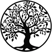 KITment Tree of Life Metal Wall Art Decor, 23.6 Inch Family Tree Wall Decor Hanging Iron Sculpture Nature Inspired Sculpture Garden Figurines Decor Home Office Bedroom Living Room Decoration, 60*60cm
