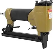 Pneumatic Brad Nailer, 1010F Pneumatic Nail Gun Mini Air Stapler Nailer 4‑7kgf/㎡ for Woodworking Interior Trim DIY Project