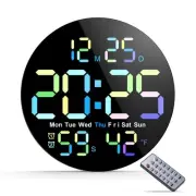 Large Digital Wall Clock, Digital Clock Large Display with Seconds Precision ...