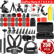 For GoPro Hero 258pcs 9 8 7 6 5 4 3 Accessories Pack Case Chest Head Floating AU