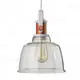 18PARK-格雷吊燈-10色-鍍灰玻璃燈罩(黑燈體)-含燈泡組合(4W*1) (10折)