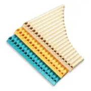 Pan Flute 18 Pipes Pan Pipe Instrument Key of C For Beginners With Carrying Bag