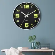 Silent Sweeping 30CM Luminous Wall Clock for Bedrooms and Living Rooms