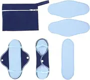 SEWOART 8pc Set Washable Reusable Nursing Pads Period Pads Postpartum Sanitary Napkins Leakproof Wings for Women