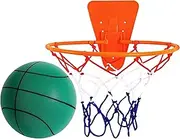 Quiet Bounce Trainer - Quiet Basketball, Noiseless Basketball | Dribbling Without Noise, Soft Indoor Bounce Ball, Hoop Set, Silent Kids Sports Gear, Soft Traini
