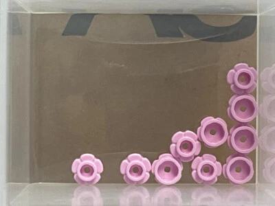 LEGO Parts - Bright Pink Plate, Round 1 x 1 with Flower Edge - No 24866 - QTY 10