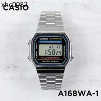 在飛比找蝦皮購物優惠-卡西歐CASIO A168WA-1 復古方塊七年電力帶鬧鐘秒