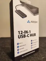 Axiom 12-in-1 USB-C Docking Station Multiport Hub Adapter (12N1USBCHPV5CAXD-AX)