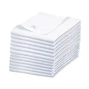 Flour Sack Towels |Valentines Day Tea Towel for 28" x 28" - Pack of 12 White