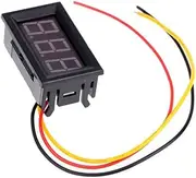 AKOOSY 99.9V Three Wire LCD Voltmeter Digital Display for Battery Monitoring Motorcycles Cars and Voltage Measurement with Automatic Decimal