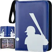 Card Binder 9 Pocket, Fits 900 Cards with 50 Removable Sleeves,Trading Card Binder with Sleeves, Collectible Trading Card Albums (900Pcs, Blue)