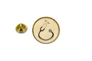 pins pin's badge metal lapel hat button stethoscope