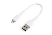 15cm StarTech Heavy Duty Certified USB-A to Lightning Cable White