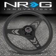 NRG Prisma Lab 330mm 1" Deep Racing Steering Wheel Arrow Cutout 3-Spoke Aluminum