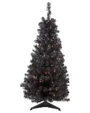 Northlight 4ft Pre-Lit Slim Artificial Tinsel Halloween Tree